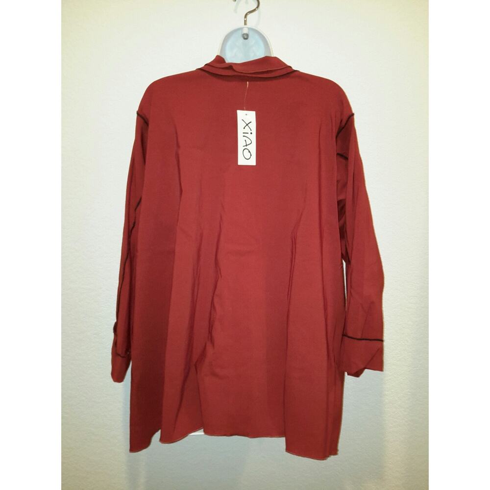NEW womens XIAO 1503 Monica Jacket RUST red orange Size L Large USA - Picture 4 of 7